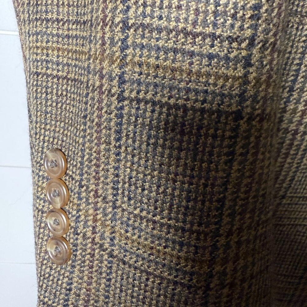 Austin Reed London England Brown Checked Mens Sports Blazer Sz 42R - Picture 4 of 8